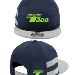 Taco Shadow Heather Striped Flat Bill Snapback Cap